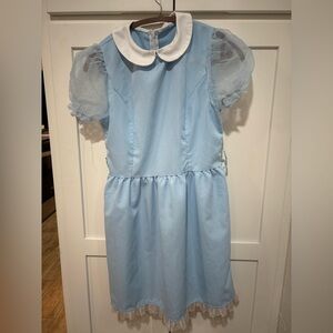 Blue Dress with White Collar